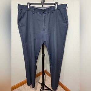 Men's Haggar Cool Right Performance Flex Slim-Fit Flat-Front Pants 38/30 Blue